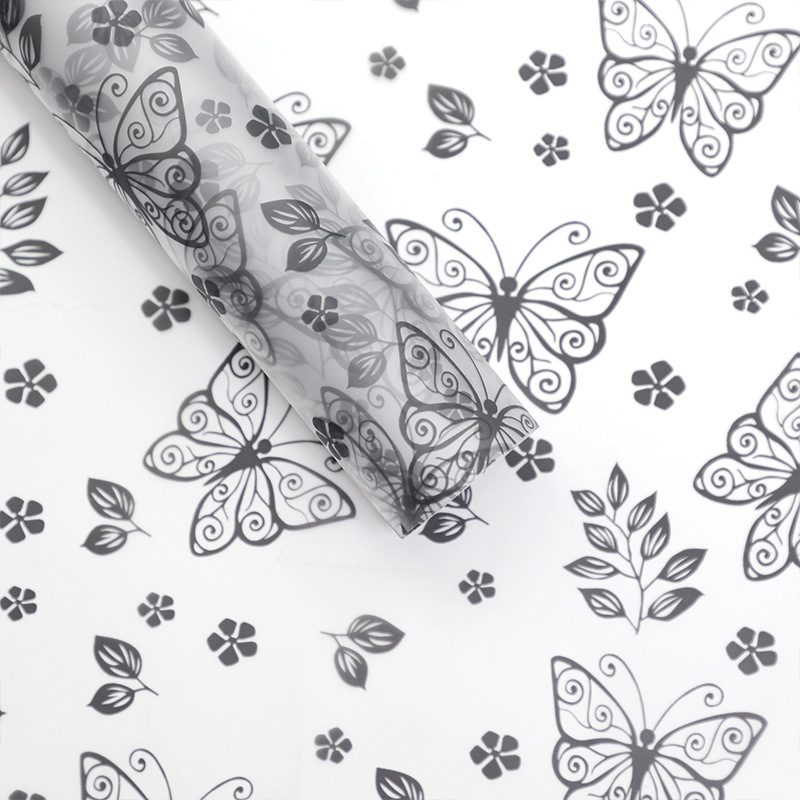MYHC-07 Vynikající Butterfly Lines, transparentní květinová balicí fólie