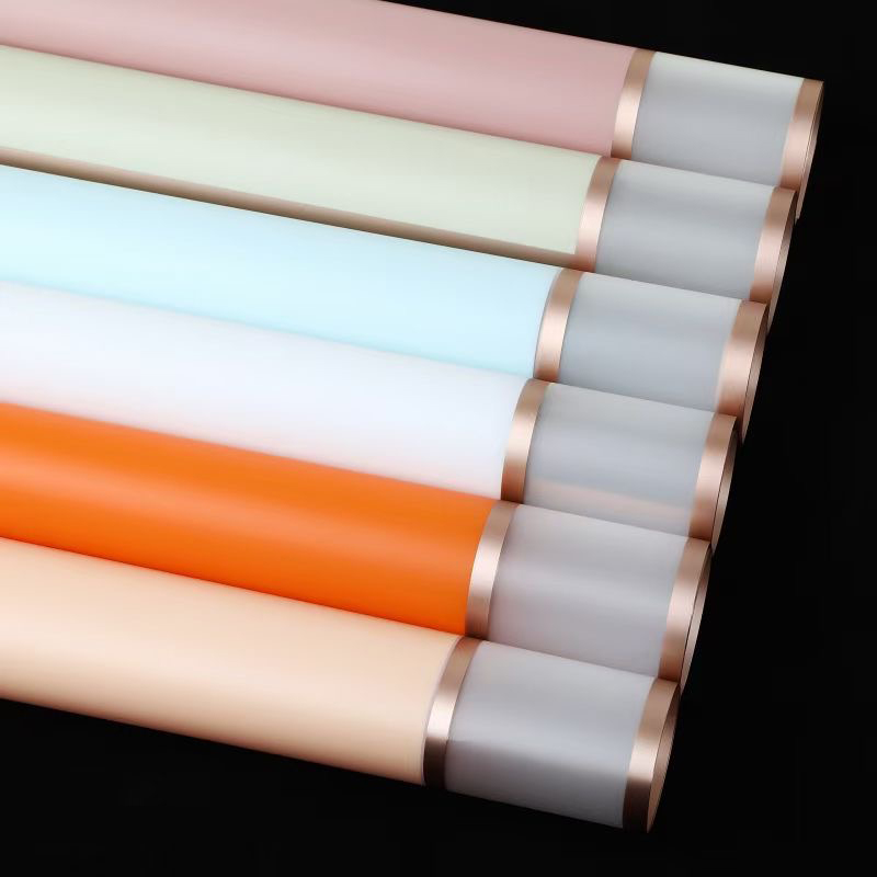 MYHC-10 Double Gold Edge Matrace Film Bopp Matt Flower Packing Film