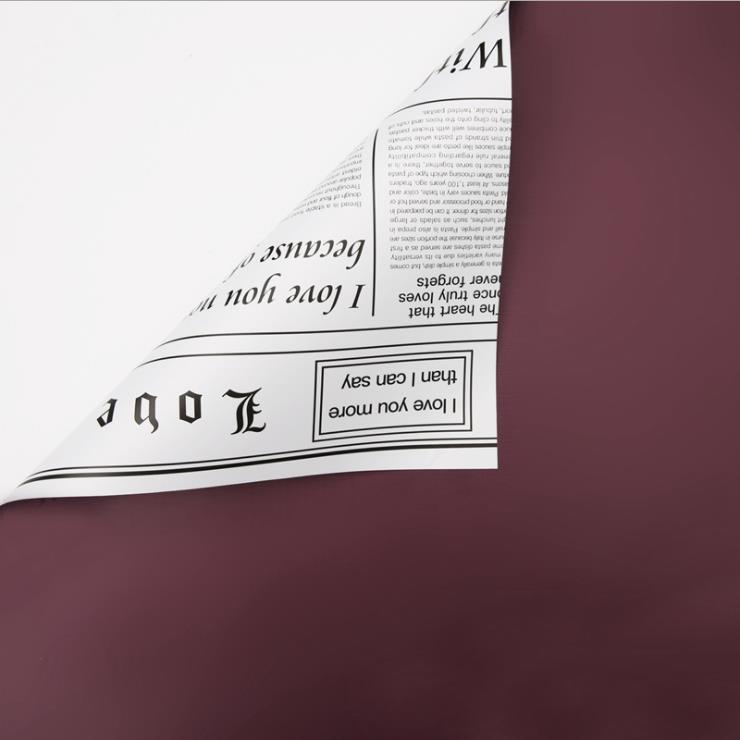 MYHC-23 jednostranný novinový styl, oboustranný a dvoubarevný obal na květy z hovězí kůže