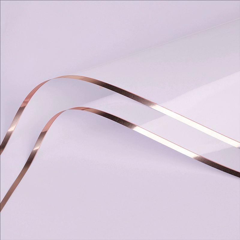 MYHC-72 Solid Color Gold Edge Water Light Film Transparentní květinový obalový film