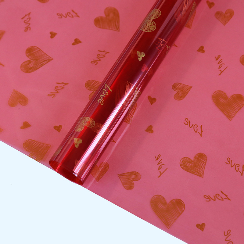 Love Print Design Květinový balicí papír Vodotěsný zahuštěný jednostranně potažený