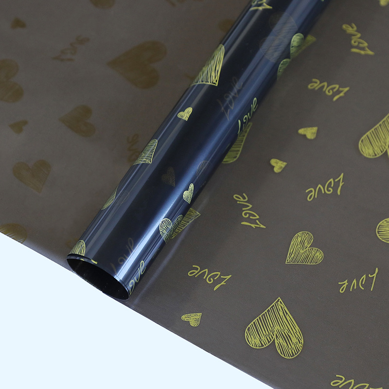 Love Print Design Květinový balicí papír Vodotěsný zahuštěný jednostranně potažený