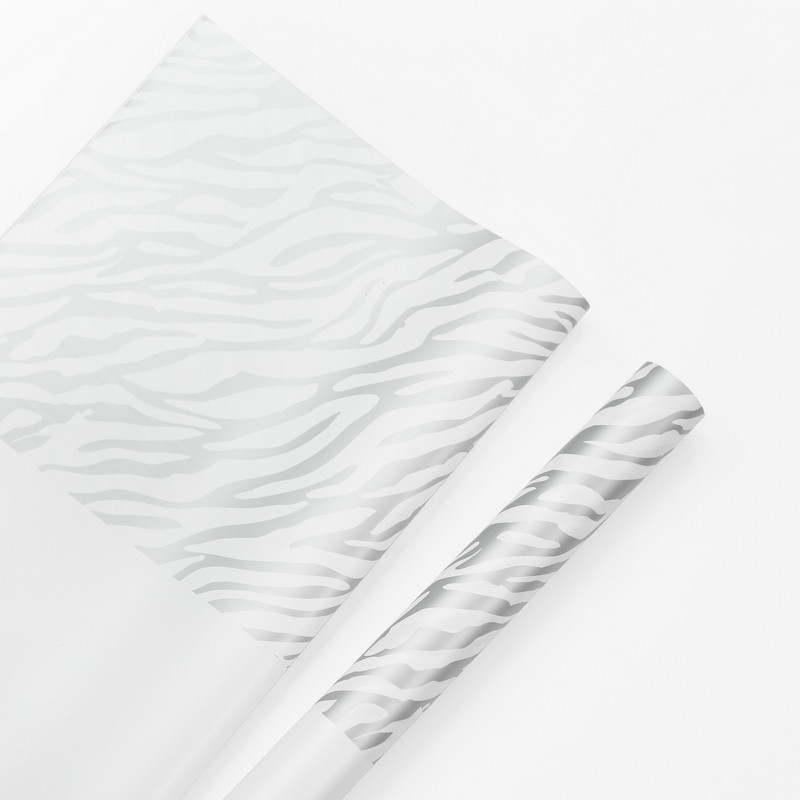Šestibarevný květinový balicí papír s tiskem Zebra