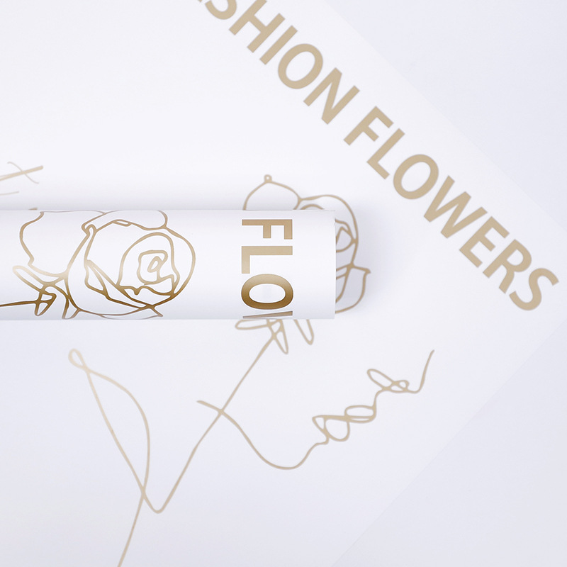 Květinový balicí papír Love-Bouquet se vzorem růže