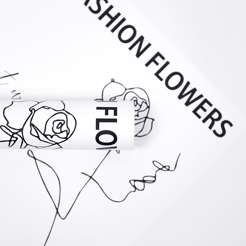 Květinový balicí papír Love-Bouquet se vzorem růže