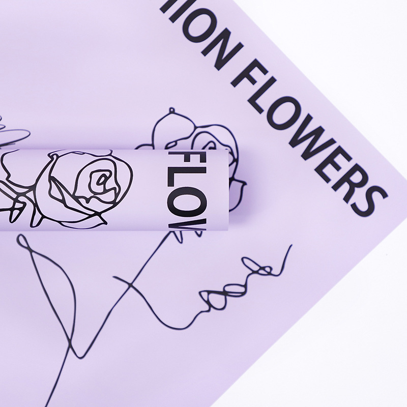 Květinový balicí papír Love-Bouquet se vzorem růže