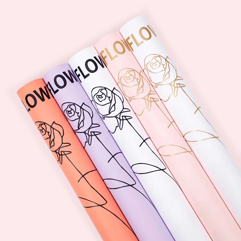 Květinový balicí papír Love-Bouquet se vzorem růže